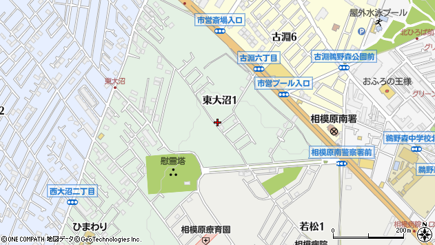 〒252-0333 神奈川県相模原市南区東大沼の地図