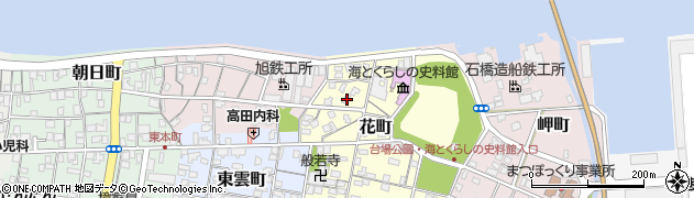 鳥取県境港市花町198周辺の地図