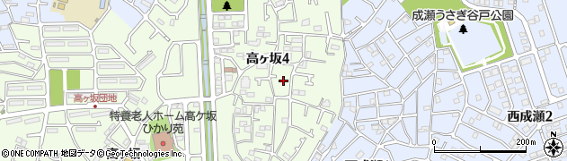 東京都町田市高ヶ坂4丁目11周辺の地図
