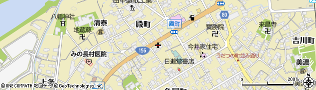 岐阜県美濃市1945-1周辺の地図