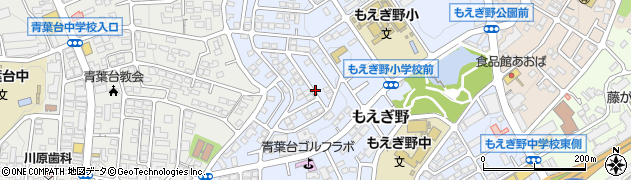 神奈川県横浜市青葉区もえぎ野周辺の地図