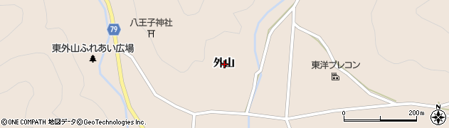 岐阜県本巣市外山周辺の地図