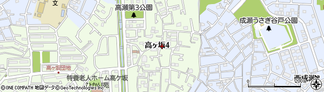 東京都町田市高ヶ坂4丁目周辺の地図