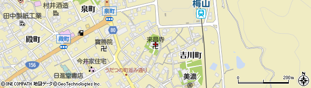来昌寺周辺の地図