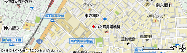 東京都大田区東六郷2丁目17周辺の地図