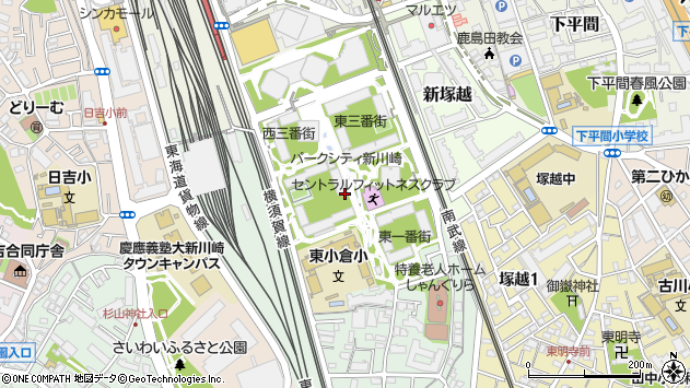 〒212-0054 神奈川県川崎市幸区小倉の地図