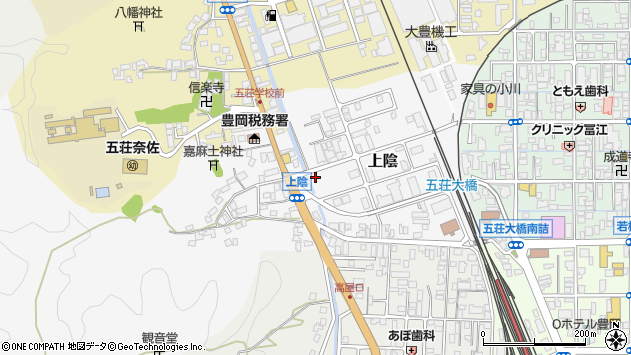 〒668-0011 兵庫県豊岡市上陰の地図