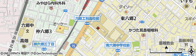 東京都立六郷工科高等学校周辺の地図