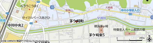 神奈川県横浜市都筑区茅ケ崎町周辺の地図