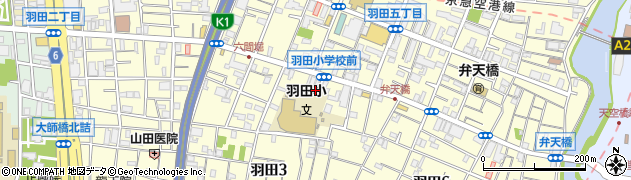 東京都大田区羽田周辺の地図
