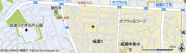 東京都町田市成瀬1丁目周辺の地図