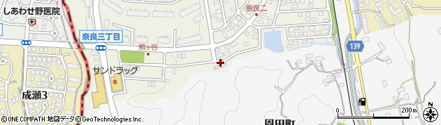 奈良二丁目自治会館周辺の地図