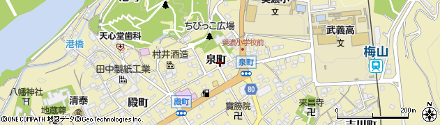 岐阜県美濃市泉町周辺の地図