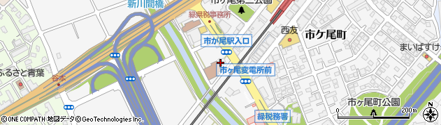 神奈川県横浜市青葉区市ケ尾町25周辺の地図