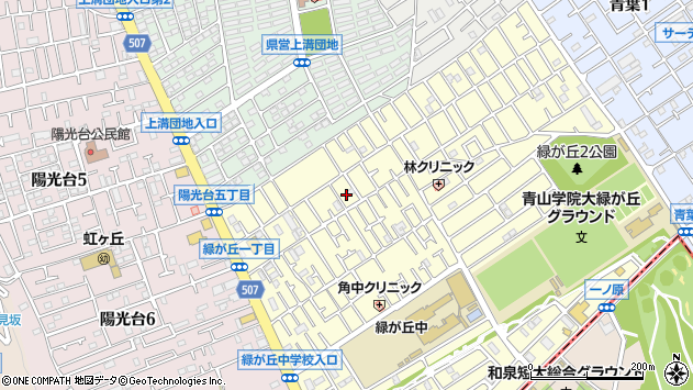 〒252-0225 神奈川県相模原市中央区緑が丘の地図