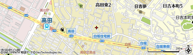 神奈川県横浜市港北区高田東周辺の地図