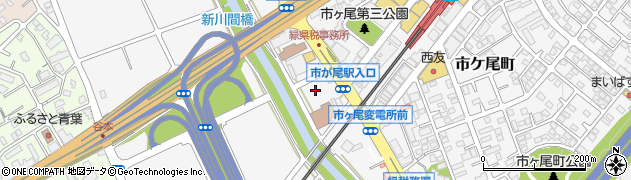神奈川県横浜市青葉区市ケ尾町25-4周辺の地図