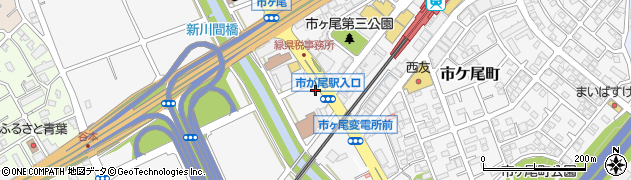 神奈川県横浜市青葉区市ケ尾町25-11周辺の地図