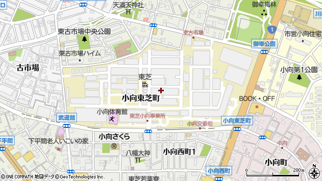 〒212-0001 神奈川県川崎市幸区小向東芝町の地図