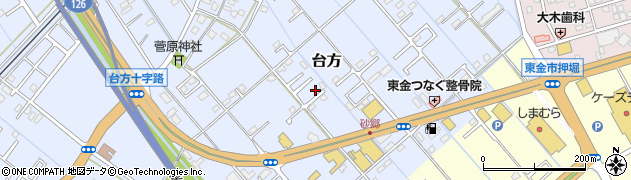 千葉県東金市台方830周辺の地図