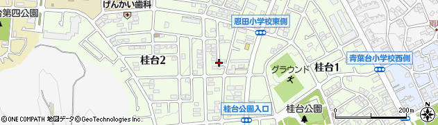 神奈川県横浜市青葉区桂台周辺の地図