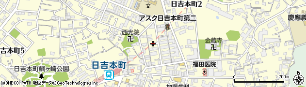 神奈川県横浜市港北区日吉本町周辺の地図