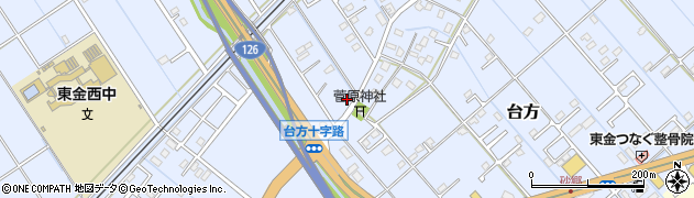 千葉県東金市台方476周辺の地図