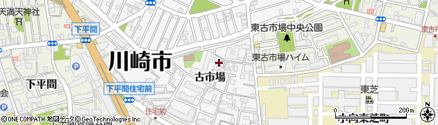 神奈川県川崎市幸区古市場周辺の地図