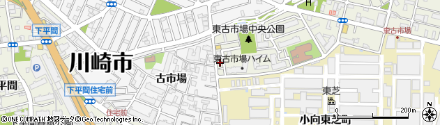 神奈川県川崎市幸区東古市場119周辺の地図