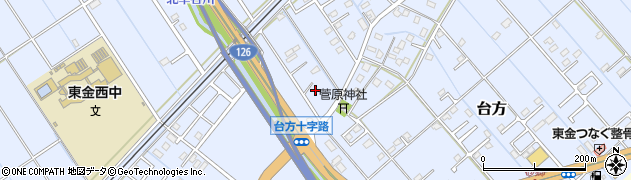 千葉県東金市台方477周辺の地図