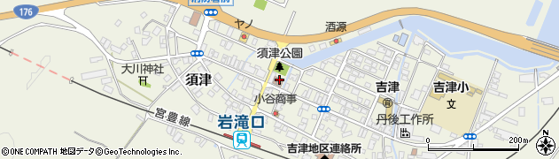 吉津郵便局周辺の地図