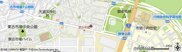 神奈川県川崎市幸区東古市場28周辺の地図