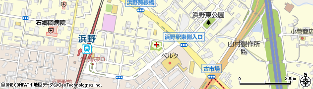 浜野駅東口公園周辺の地図