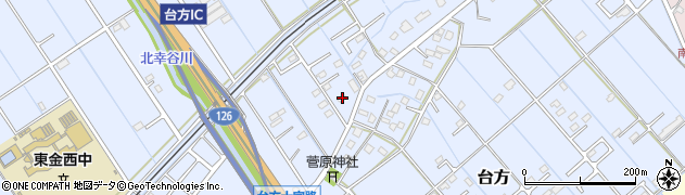 千葉県東金市台方496周辺の地図