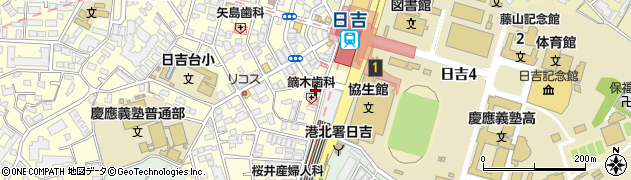 三井のリハウス　日吉センター周辺の地図