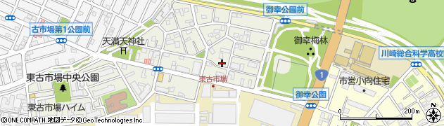 神奈川県川崎市幸区東古市場35周辺の地図
