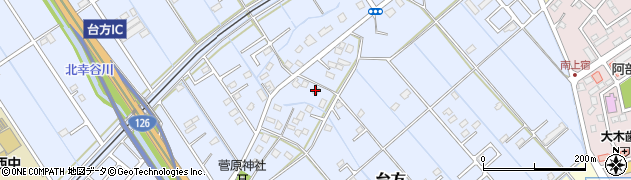 千葉県東金市台方586周辺の地図