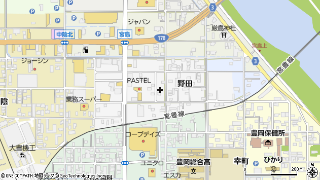 〒668-0014 兵庫県豊岡市野田の地図