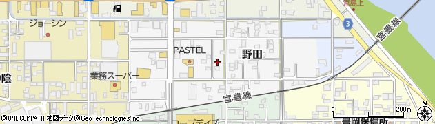 兵庫県豊岡市野田周辺の地図