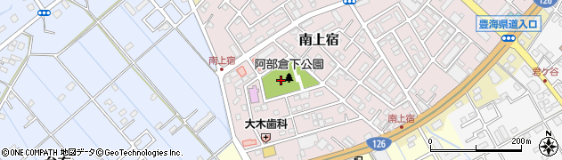 阿部倉下公園周辺の地図