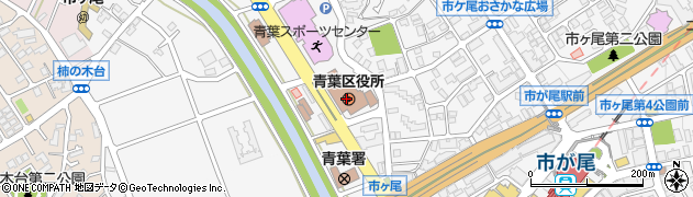 神奈川県横浜市青葉区周辺の地図