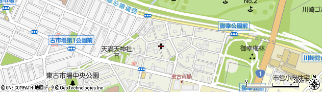 神奈川県川崎市幸区東古市場62周辺の地図
