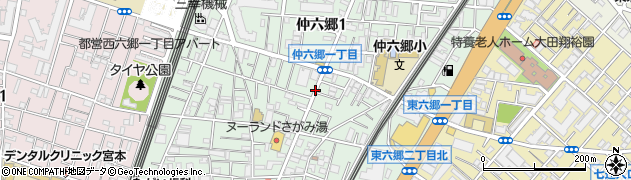 仲六郷一周辺の地図