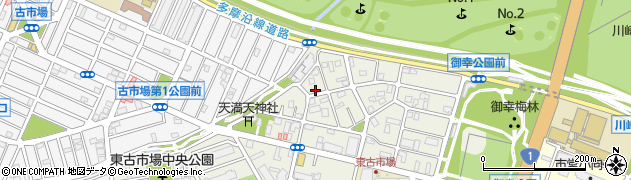 神奈川県川崎市幸区東古市場73周辺の地図