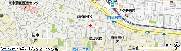 東京都大田区南蒲田3丁目11-14周辺の地図