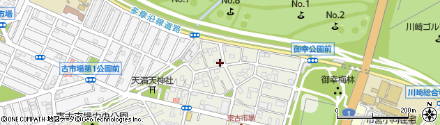 神奈川県川崎市幸区東古市場61周辺の地図