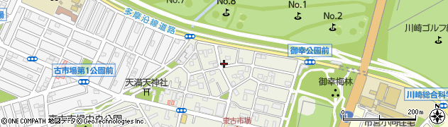 神奈川県川崎市幸区東古市場49周辺の地図