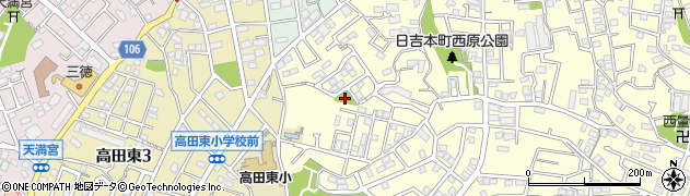日吉本町第二公園周辺の地図