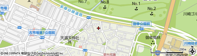 神奈川県川崎市幸区東古市場60周辺の地図