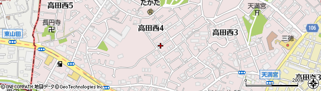 神奈川県横浜市港北区高田西周辺の地図